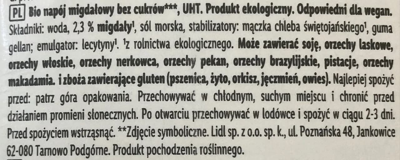 Napój migdałowy Lidl - aktualne informacje, skład i porady dotyczące alternatyw